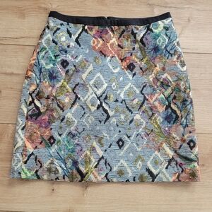 Multicolor Geometric Patterned Women's Skirt